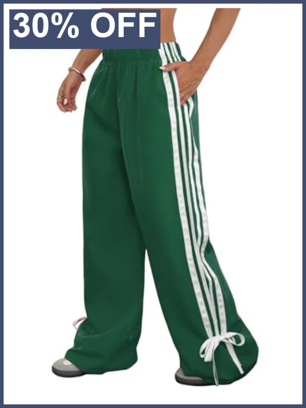 ZAFUL Side Striped Baggy Wide Leg Track Pants Streetwear